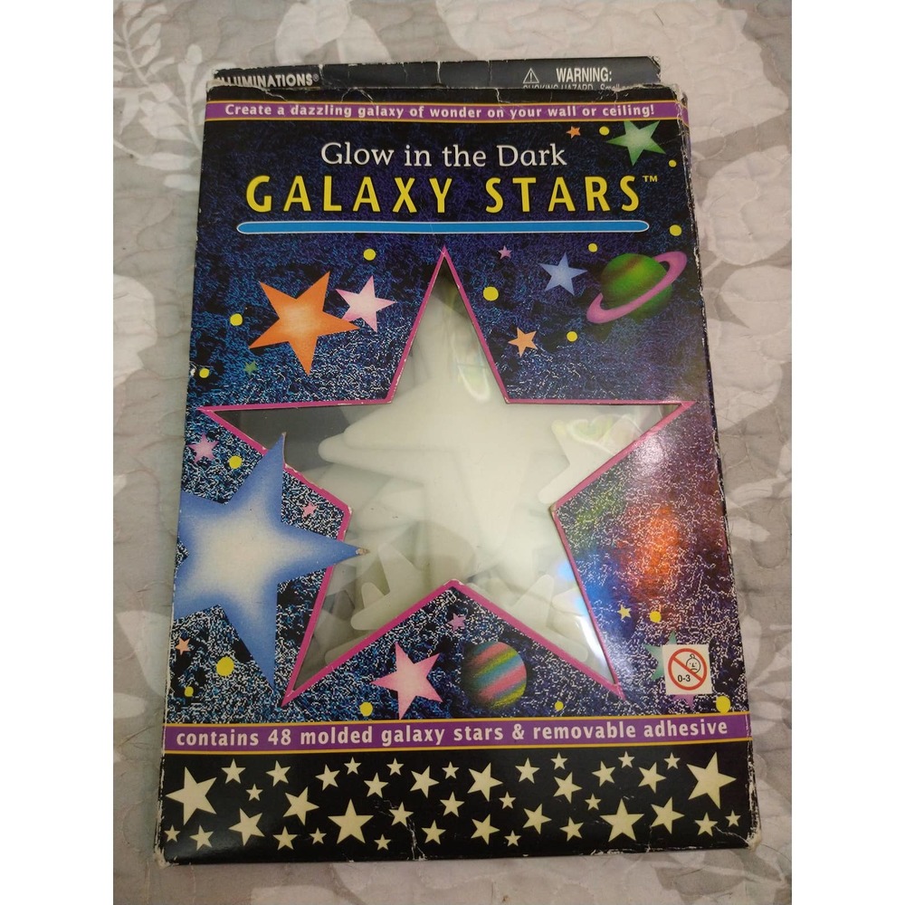 vintage glow in the dark galaxy stars, 1995 brand new